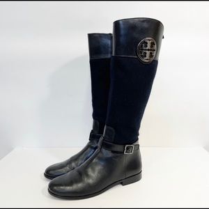 Tory Burch Patterson wool riding boots size 9.5